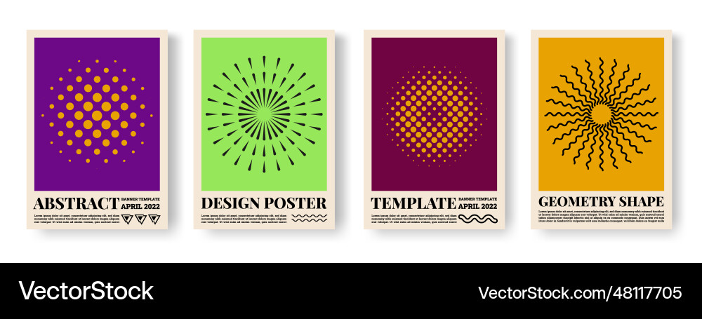 Abstract Circle Patterns - Sunburst Vector Image