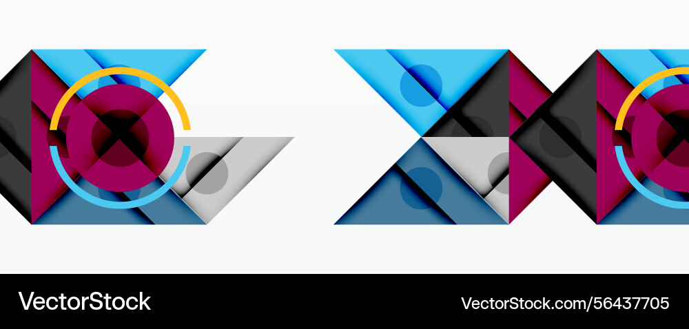 Abstract geometric patterns shapes overlap Abstract geometric patterns shapes overlap Vector Image
