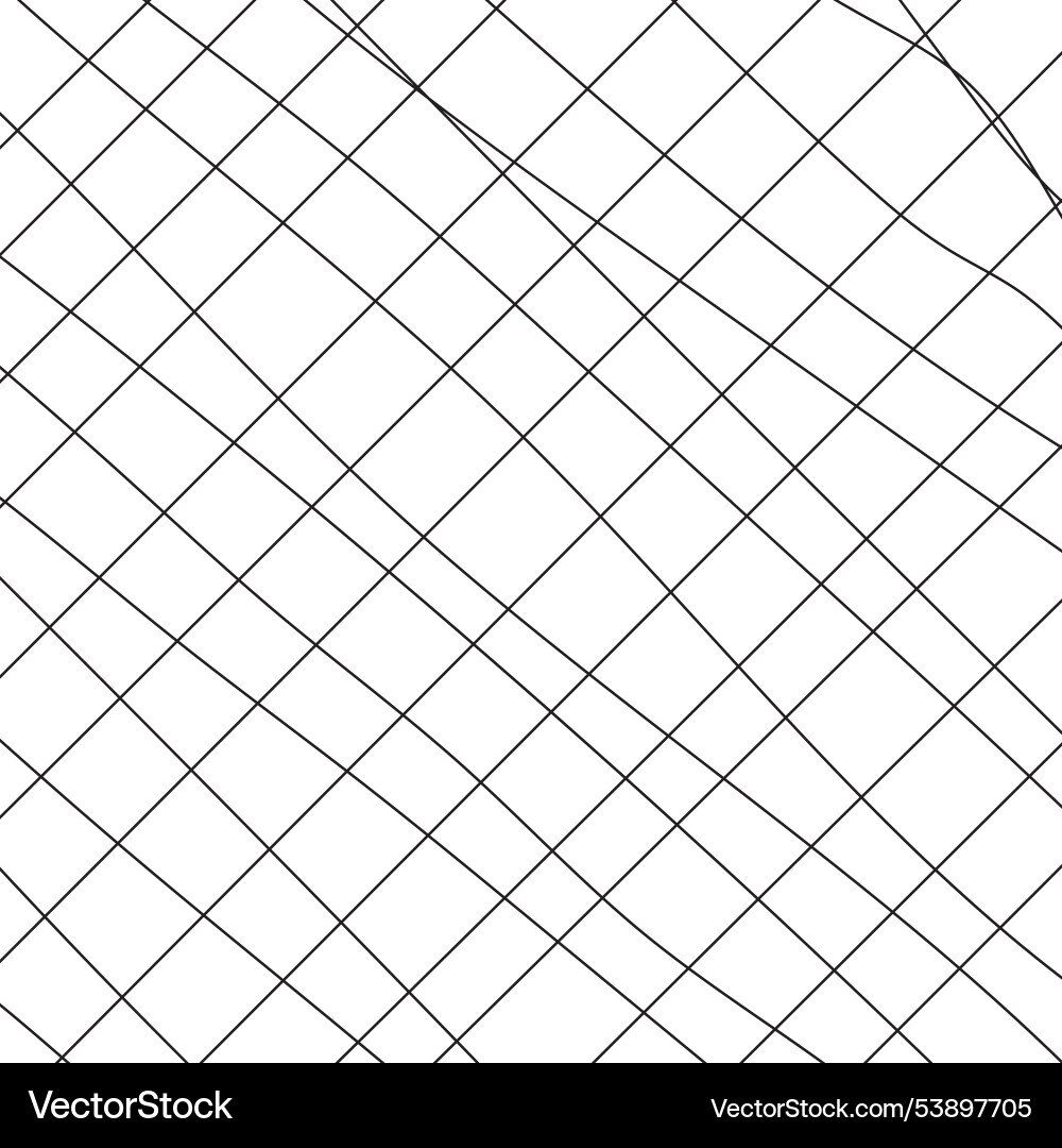 Abstract wire grid pattern black lines crossing vector image