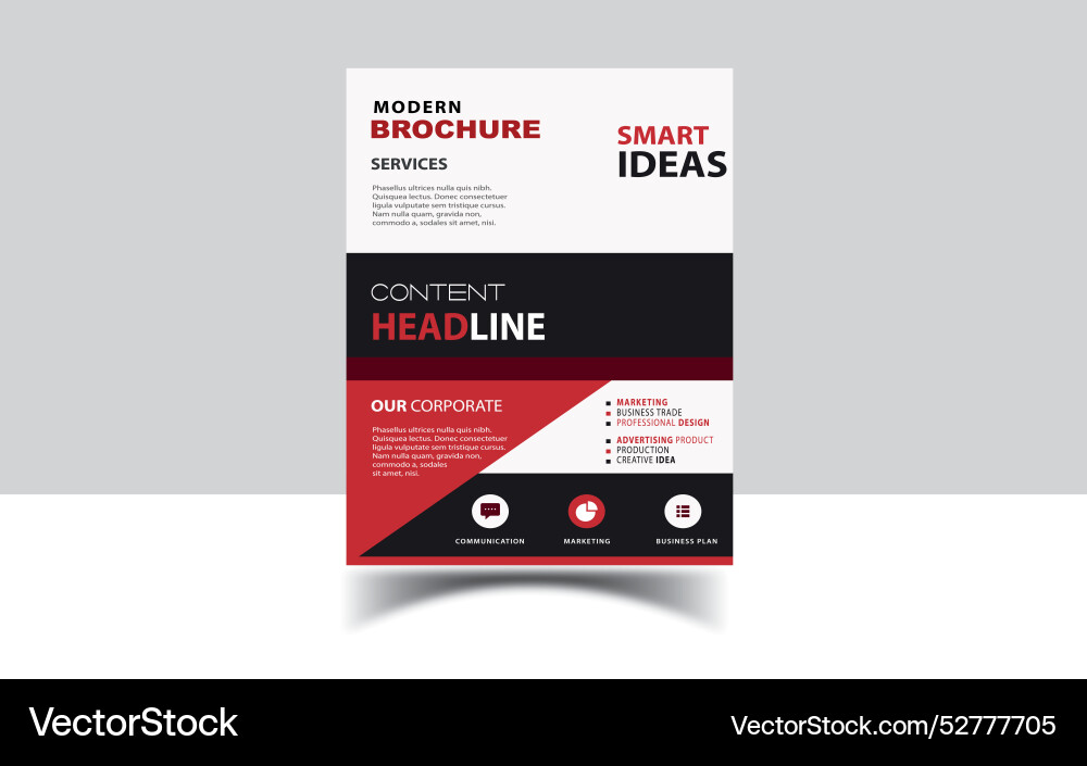 Corporate Business Digital Marketing Agentur Flyer Corporate Business Digital Marketing Agentur Flyer vektorbild
