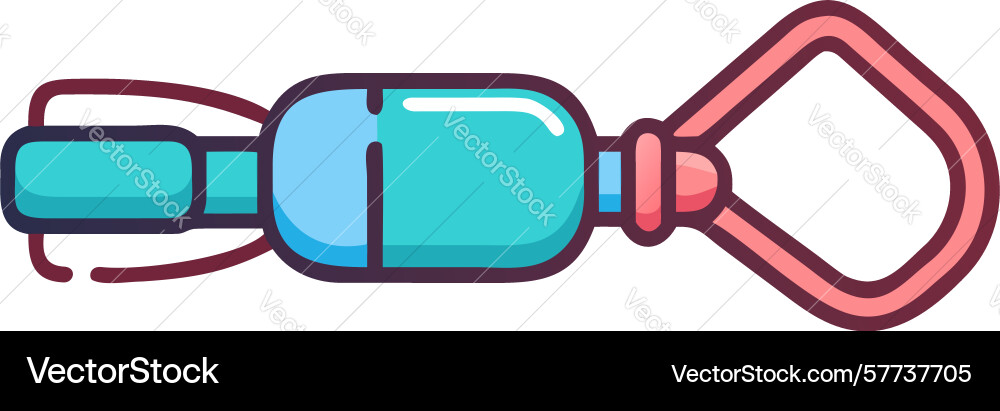 Loop handle keychain icon access security vector image