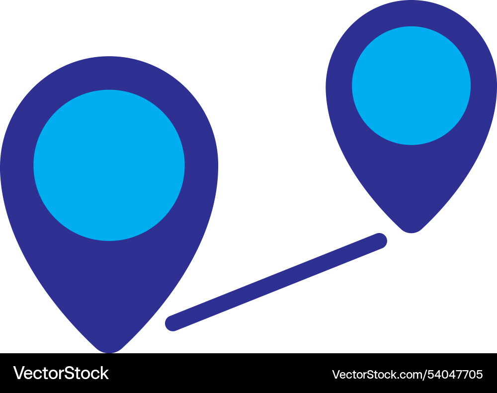 Maps and navigation track pointer vector image
