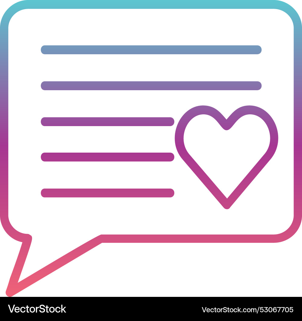 Message line gradient design Vector Image