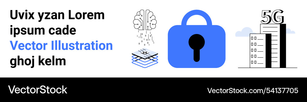 Secure data transmission with 5g artificial Secure data transmission with 5g artificial Vector Image