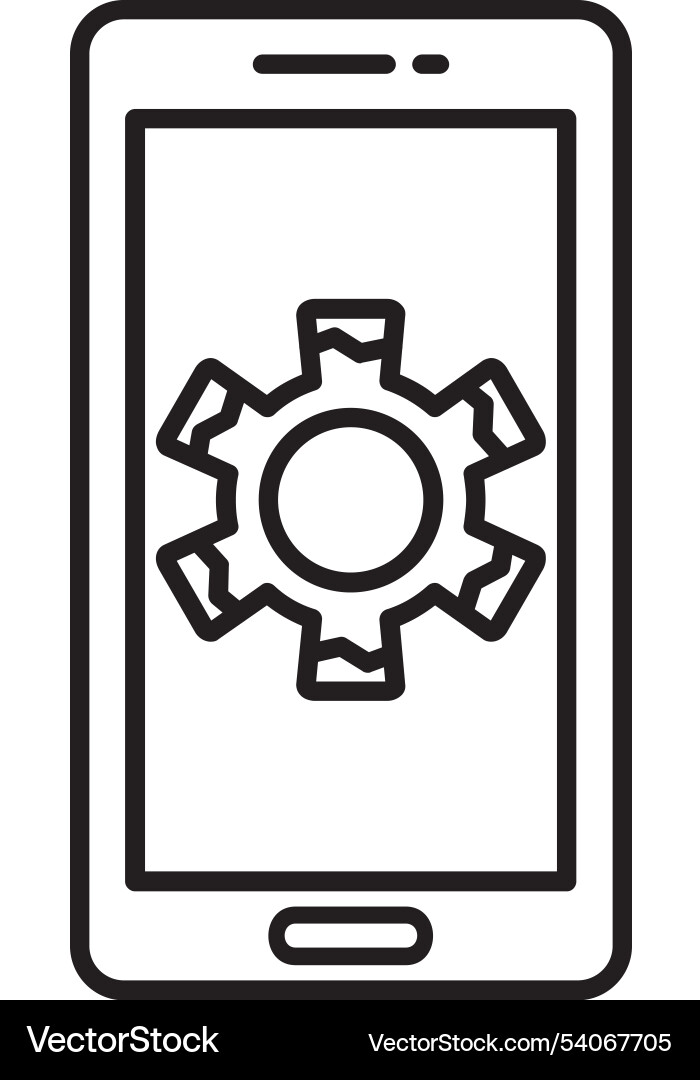Setting line icon design Vector Image