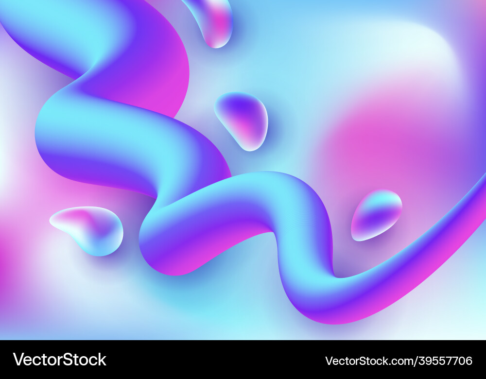 Abstract Fluid Gradient Shape Vector Image