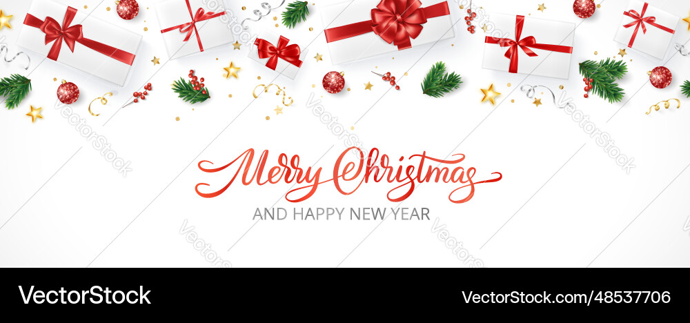 Christmas background realistic presents Christmas background realistic presents vector image