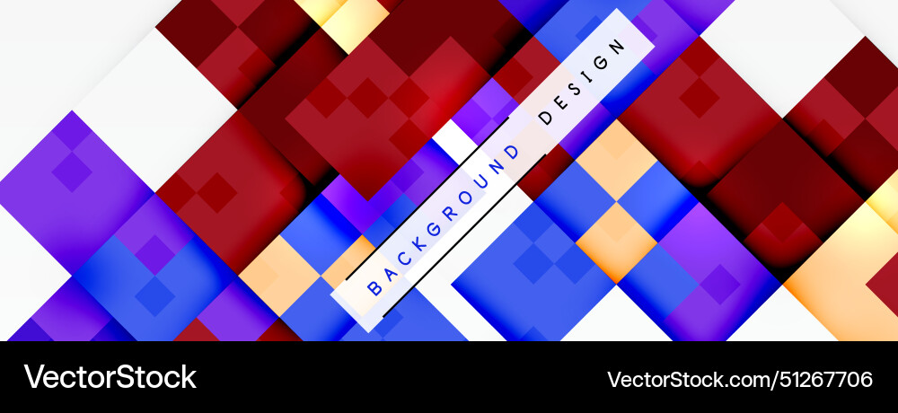 Colorful background with squares and text design Colorful background with squares and text design Vector Image