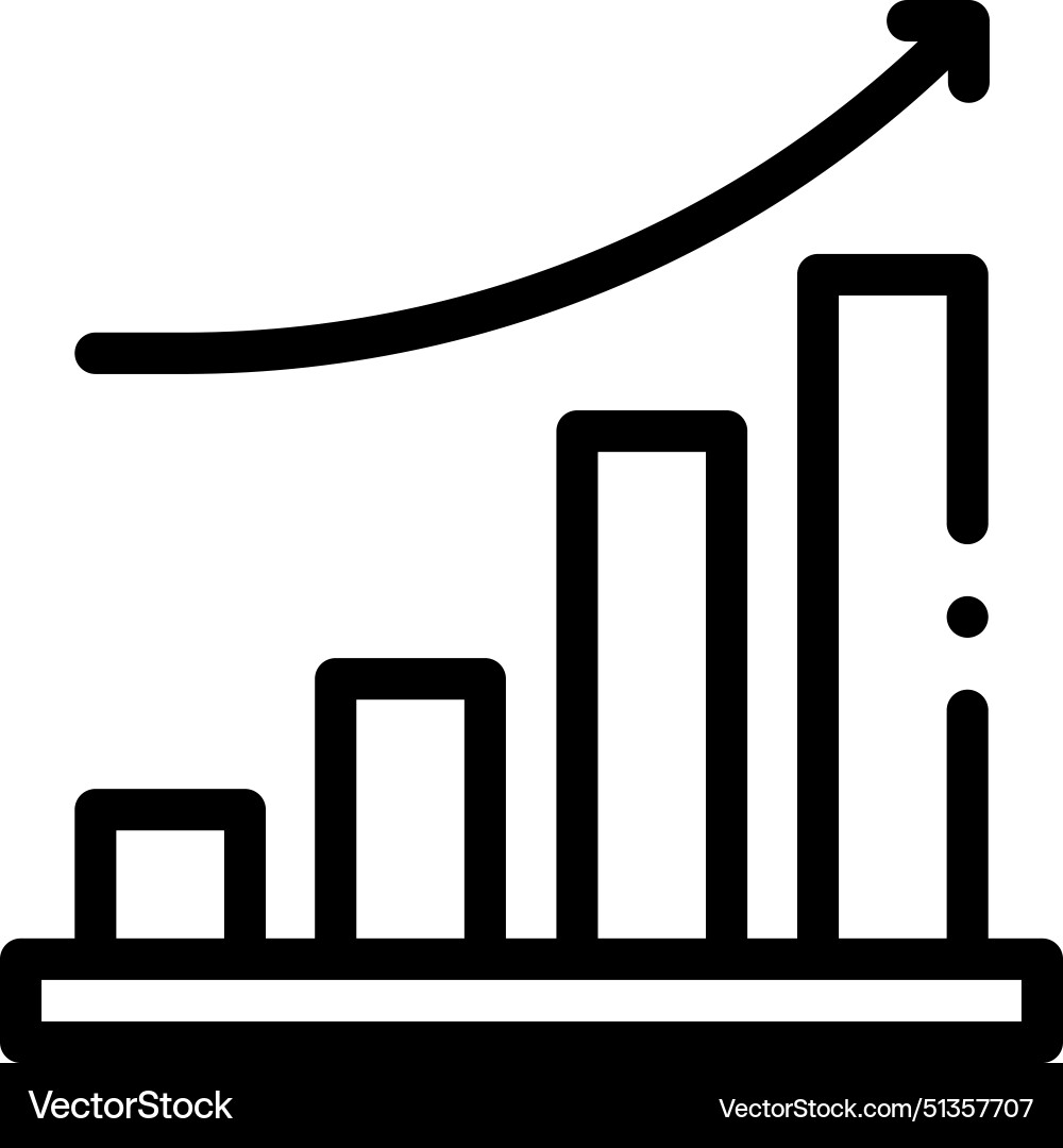 Analytics icon thin linear style design isolated Analytics icon thin linear style design isolated vector image