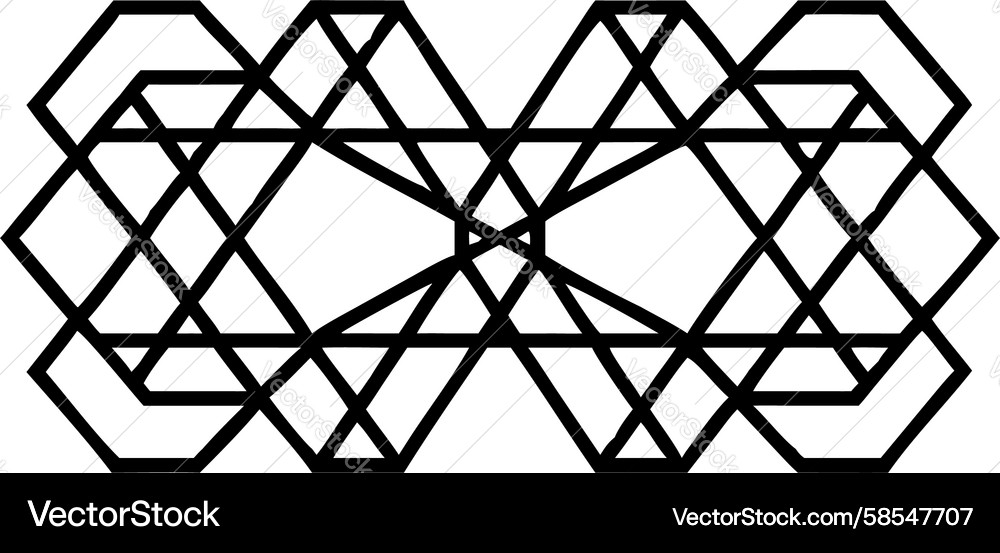 Complex Hexagonal Mesh Pattern Vector Image