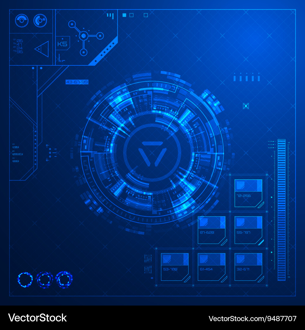 Futuristic graphic user interface Royalty Free Vector Image