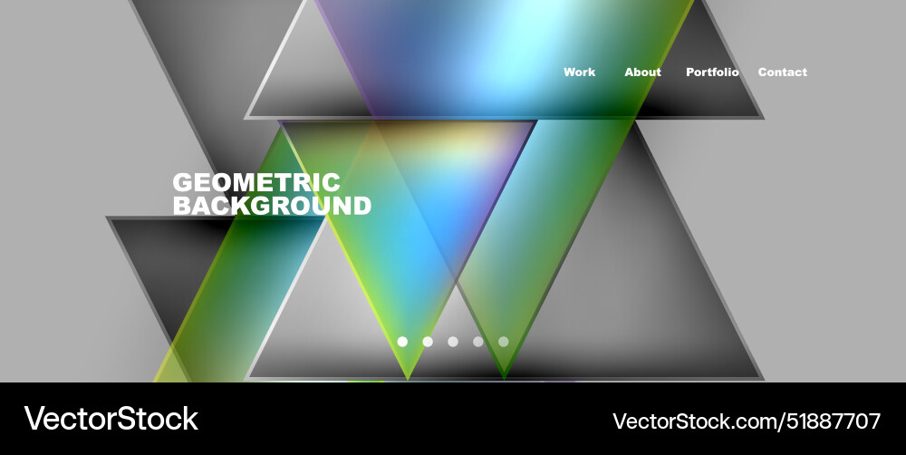 Gradient triangle geometric minimal wallpaper Vector Image