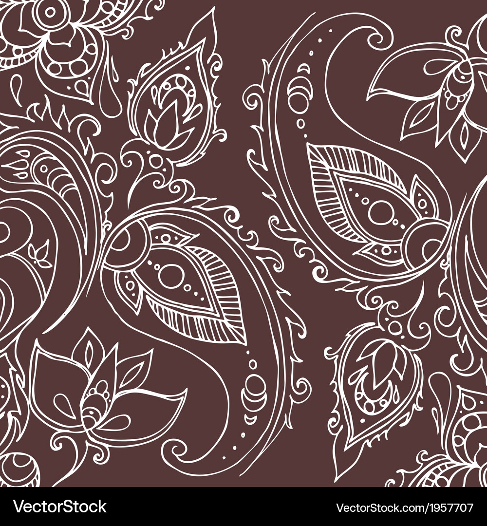 Ornate Floral Pattern Background Vector Image
