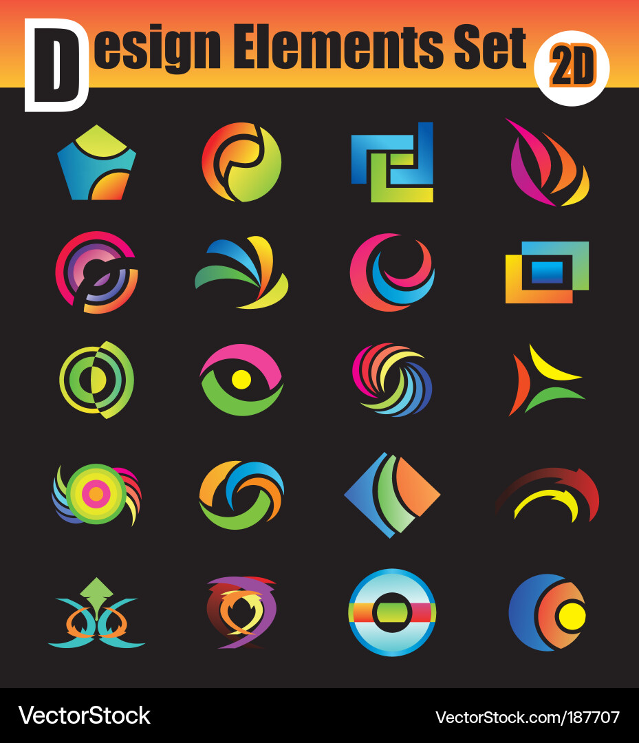Set of abstract icons Vector Image