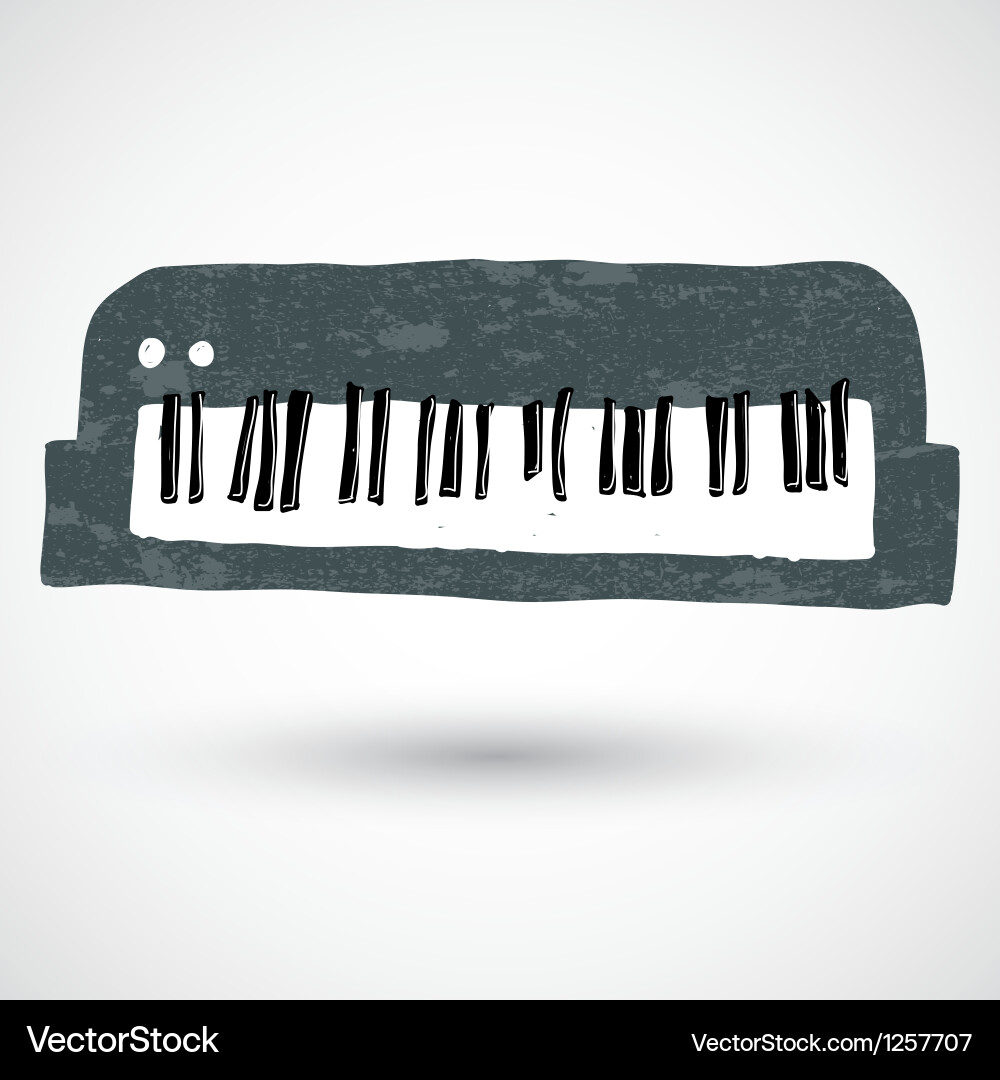 Sketch of a keyboard Vector Image