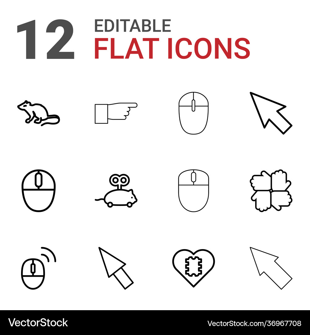 12 mouse icons (36967708) – Free Vector | VectorStock