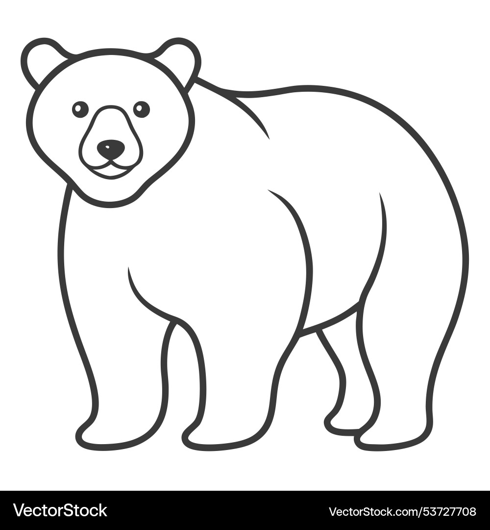 A bear Royalty Free Vector Image - VectorStock