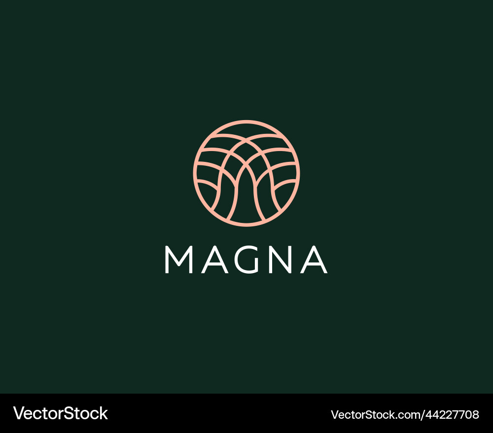 Abstract line tree in circle icon template Abstract line tree in circle icon template vector image