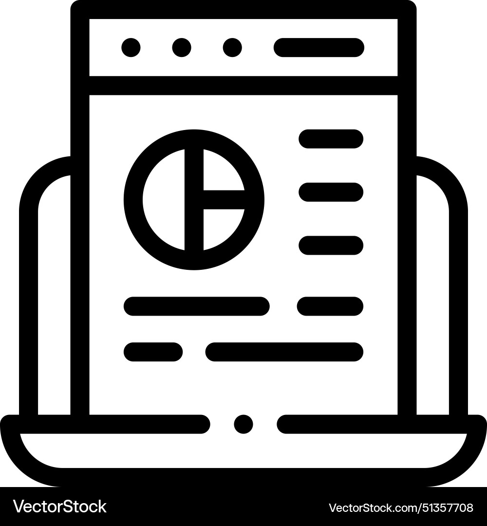 Analytics icon thin linear style design isolated Analytics icon thin linear style design isolated vector image