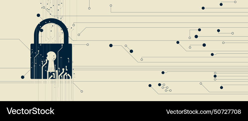 Cyber security and information or network Cyber security and information or network Vector Image
