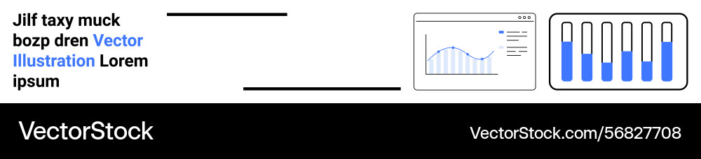 Data visualization elements with interactive graph Data visualization elements with interactive graph Vector Image