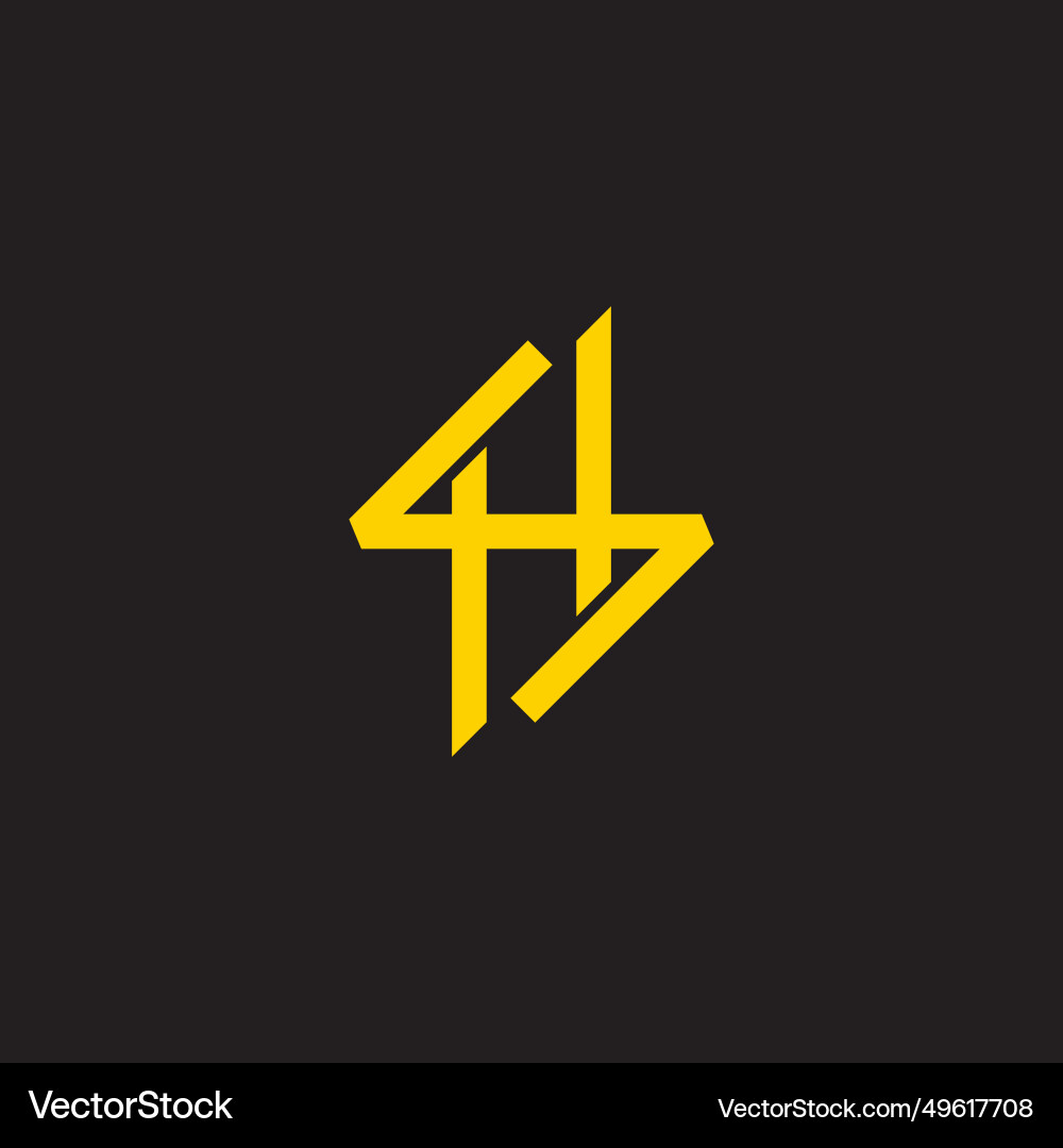 Sh overlap power line linked logo vector image