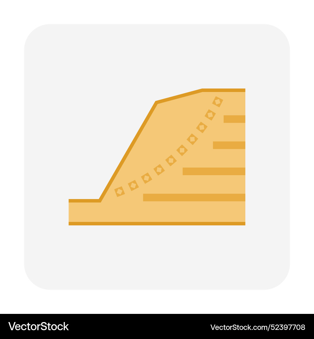 Soil stability failure geotechnical engineering Soil stability failure geotechnical engineering vector image