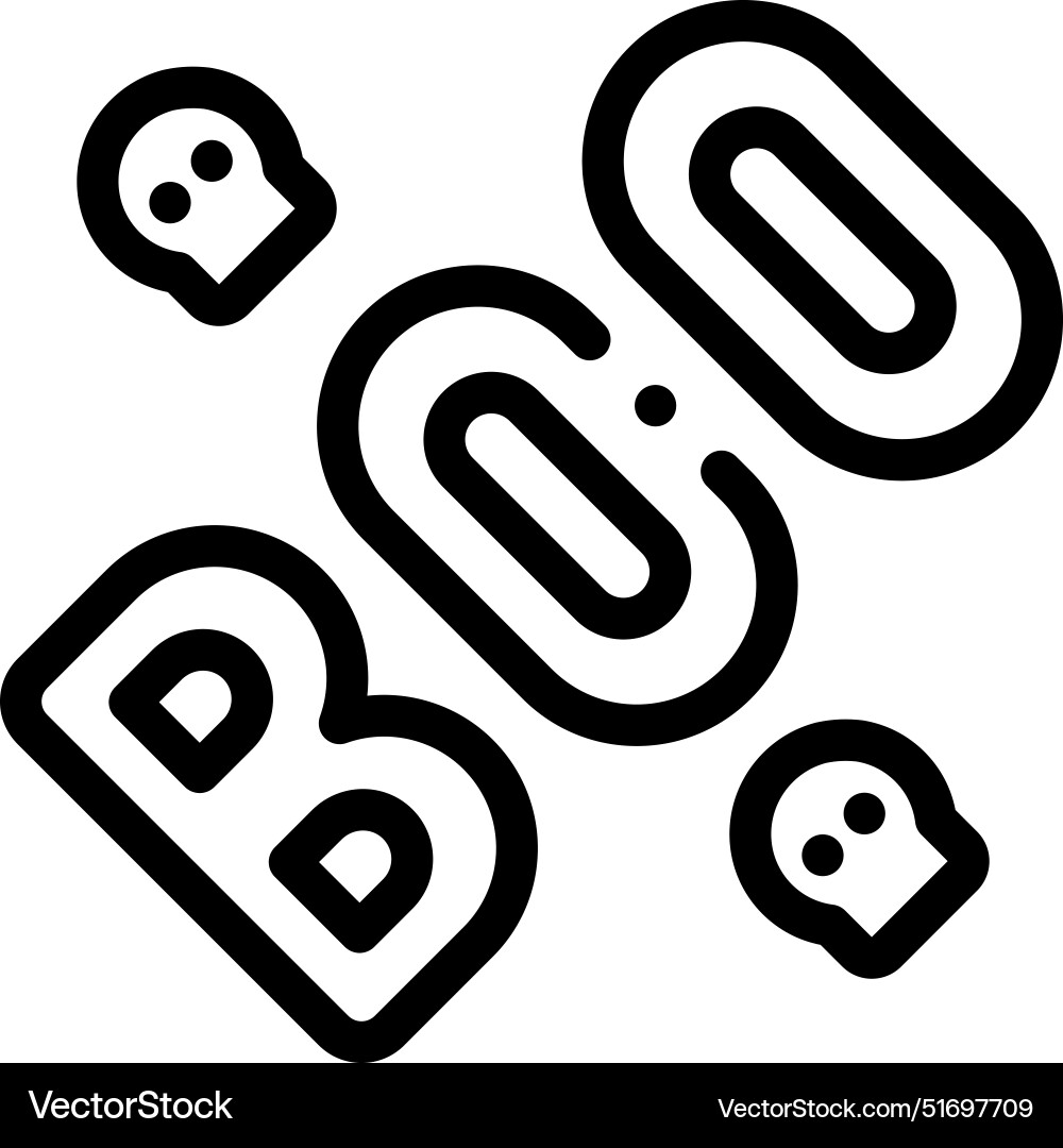 Boo icon thin linear style design isolated Boo icon thin linear style design isolated vector image