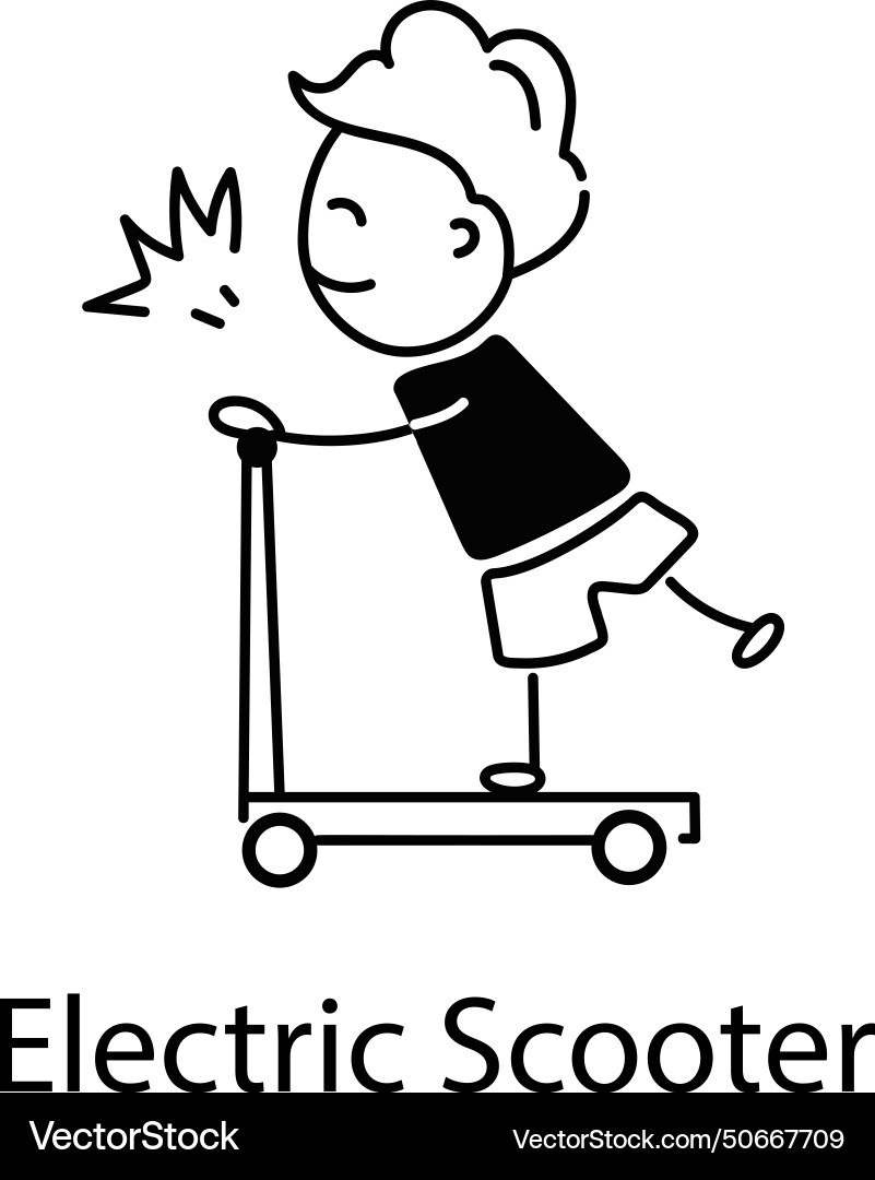 Electric scooter Royalty Free Vector Image - VectorStock