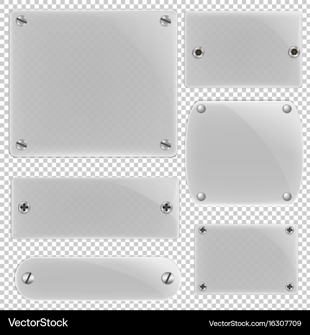 Glass Frameworks - Set of UI Elements vector image