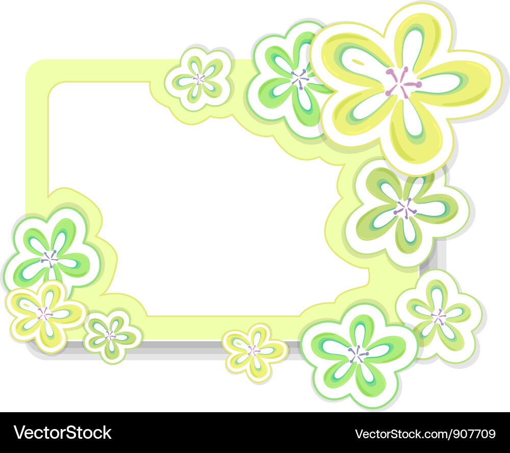 Leafy template Vector Image