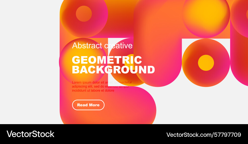 Vibrant geometric shapes overlap creating dynamic Vector Image