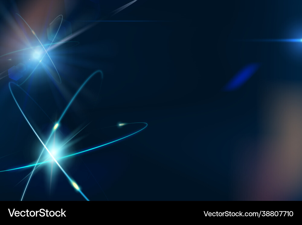 Atomic science technology background border vector image