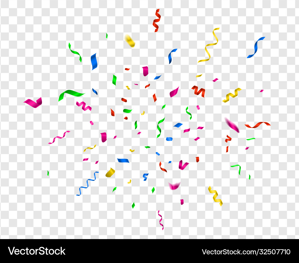 Bright confetti party celebrate colorful vector image