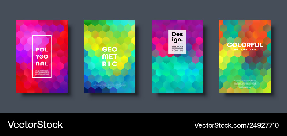 Colorful Hexagonal Abstract Background vector image