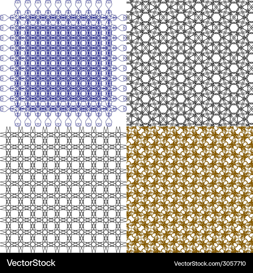 Geometric patterns tiling set of abstract vintage Vector Image