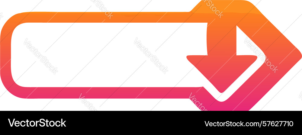 Gradient download button icon for user interface vector image