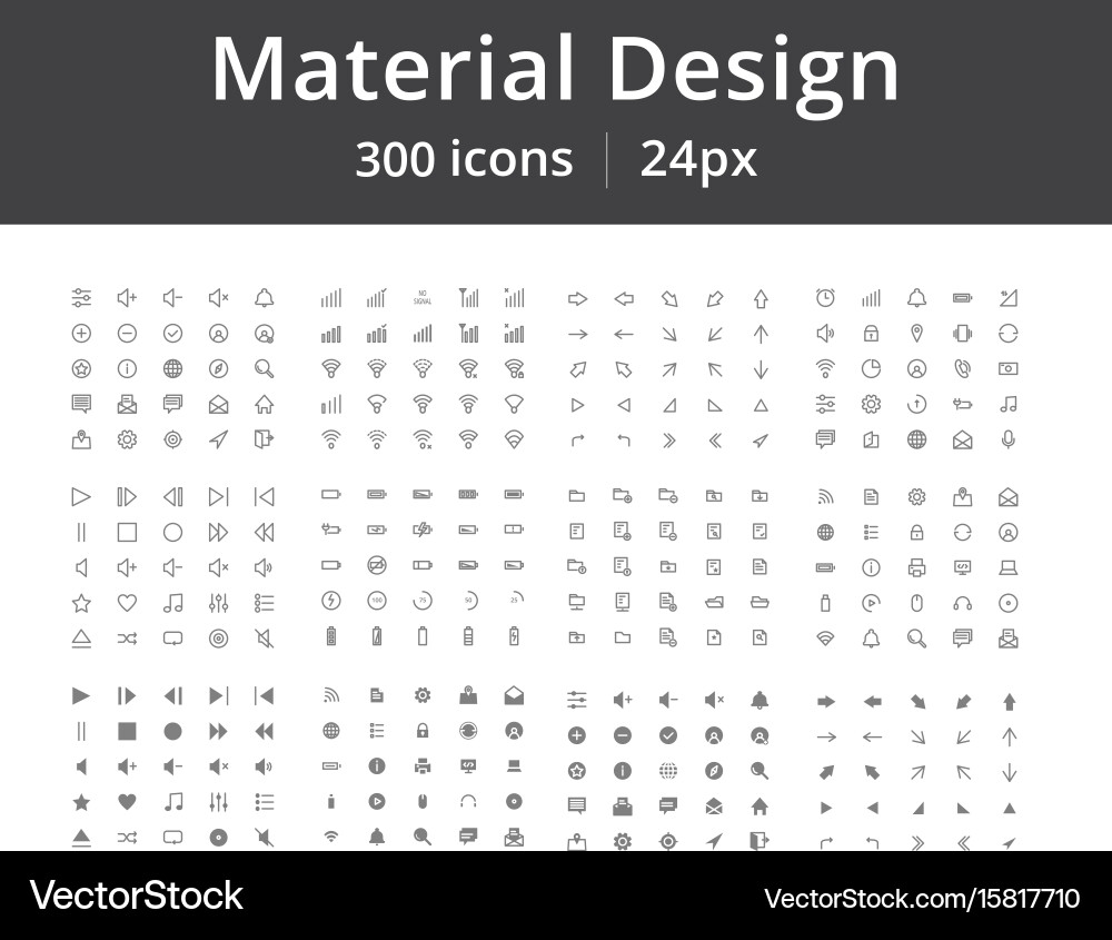 Material Icons - UI & System Icons vector image