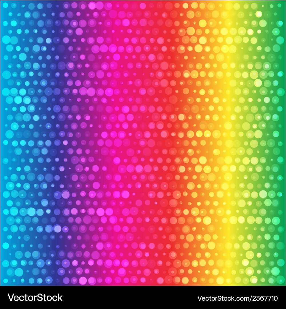 Rainbow Circles Spectrum Background vector image