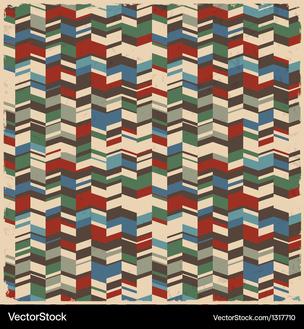 Retro Geometric Pattern Background vector image