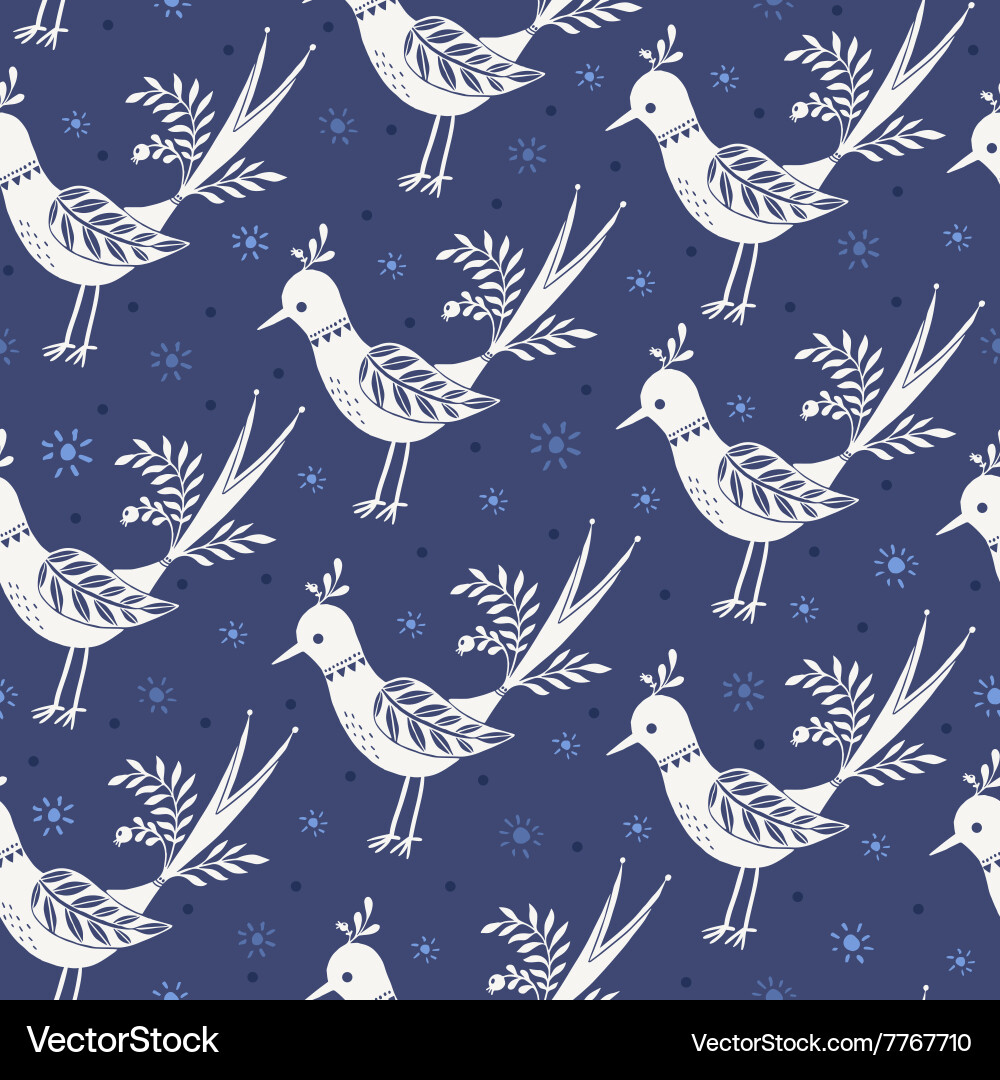 Seamless folk pattern Vector Image