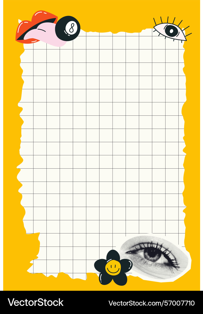 To do list template with halftone collages vector image
