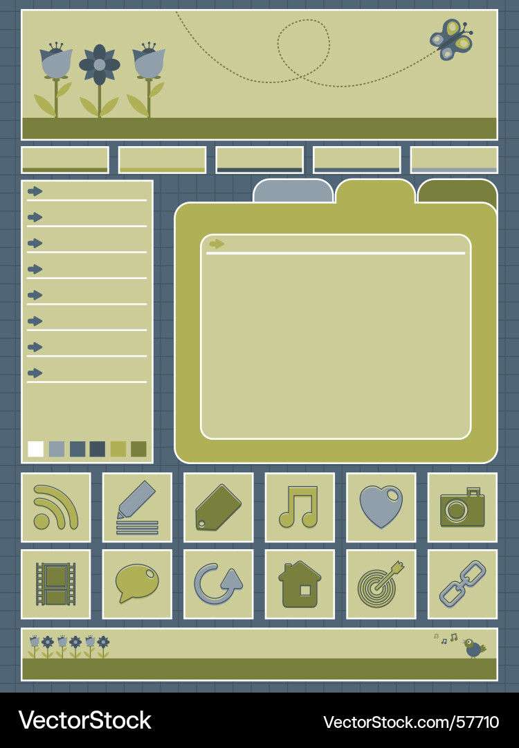 Web template vector image