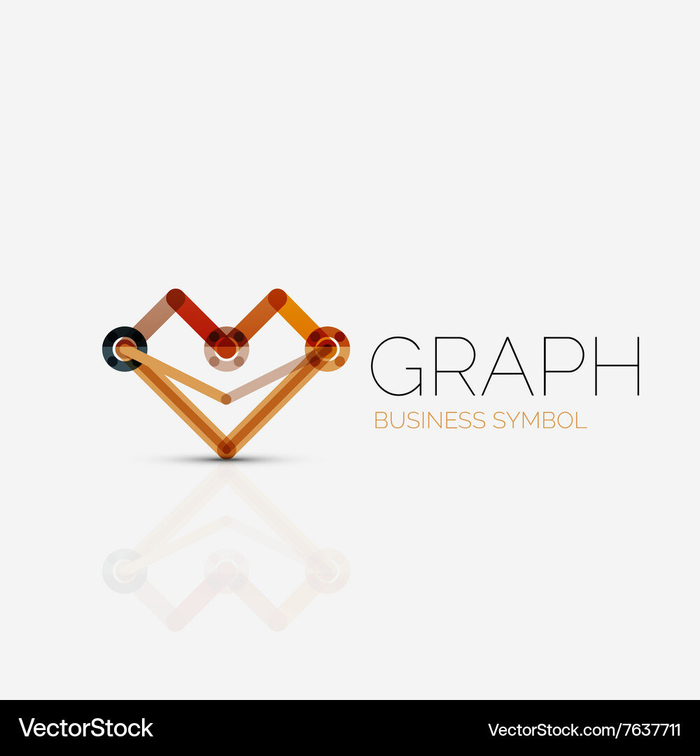 Abstract logo idea linear chart or graph Vector Image