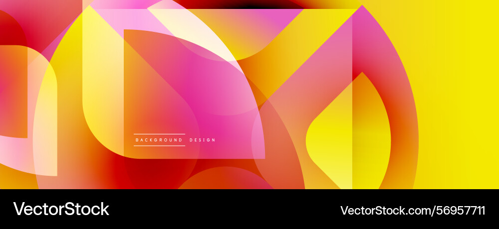 Abstract vibrant design features overlapping vector image