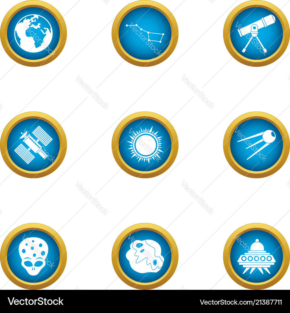 Advent icons set flat style Advent icons set flat style vector image