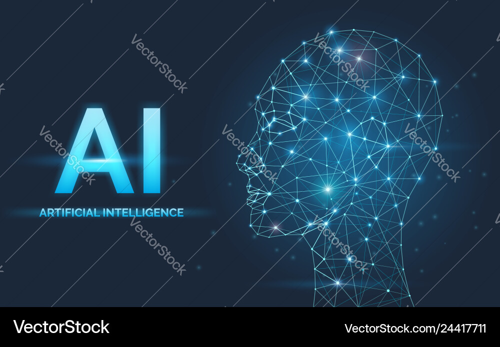 Artificial intelligence ai concept neural Artificial intelligence ai concept neural vector image