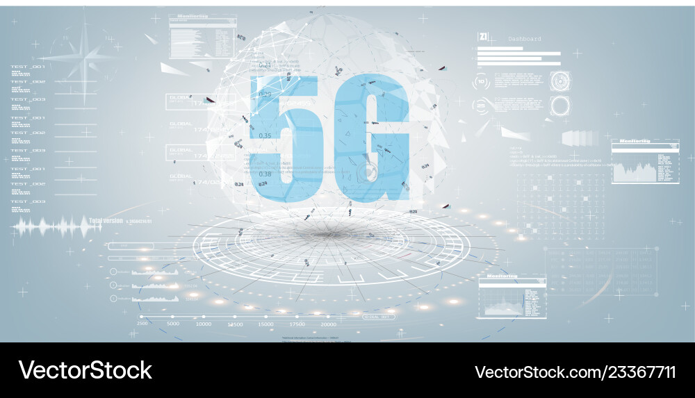 Future technology display design 5g internet Future technology display design 5g internet vector image