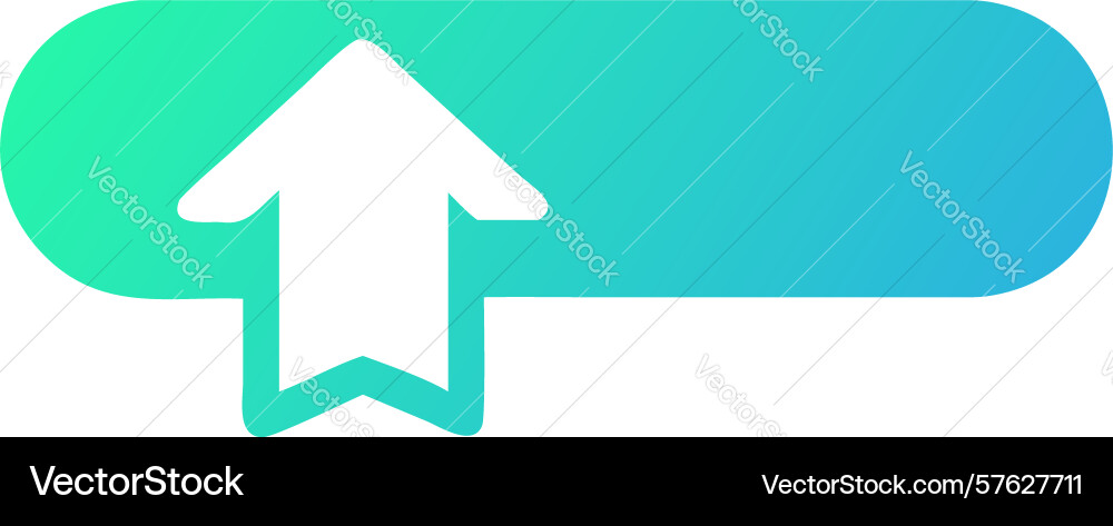 Gradient upload button icon for file transfer vector image