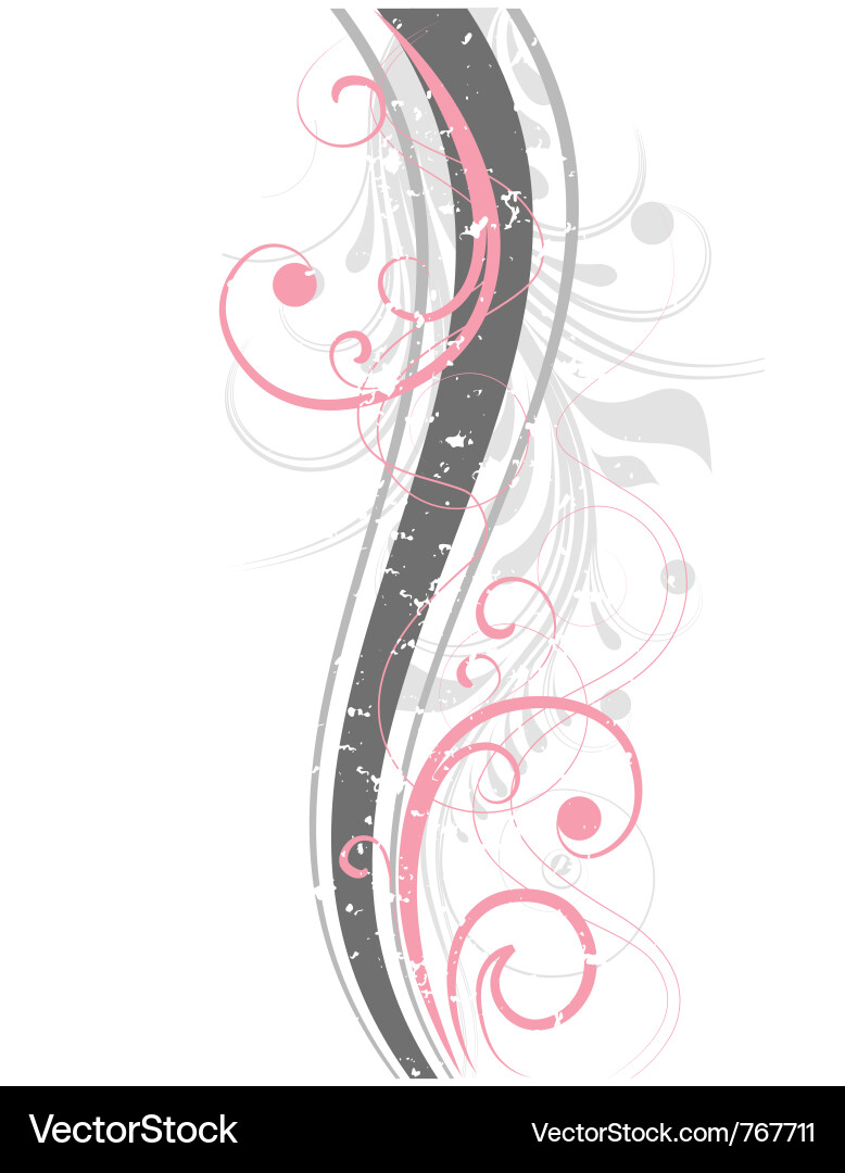 Pink Swirl Abstraction Vector Image